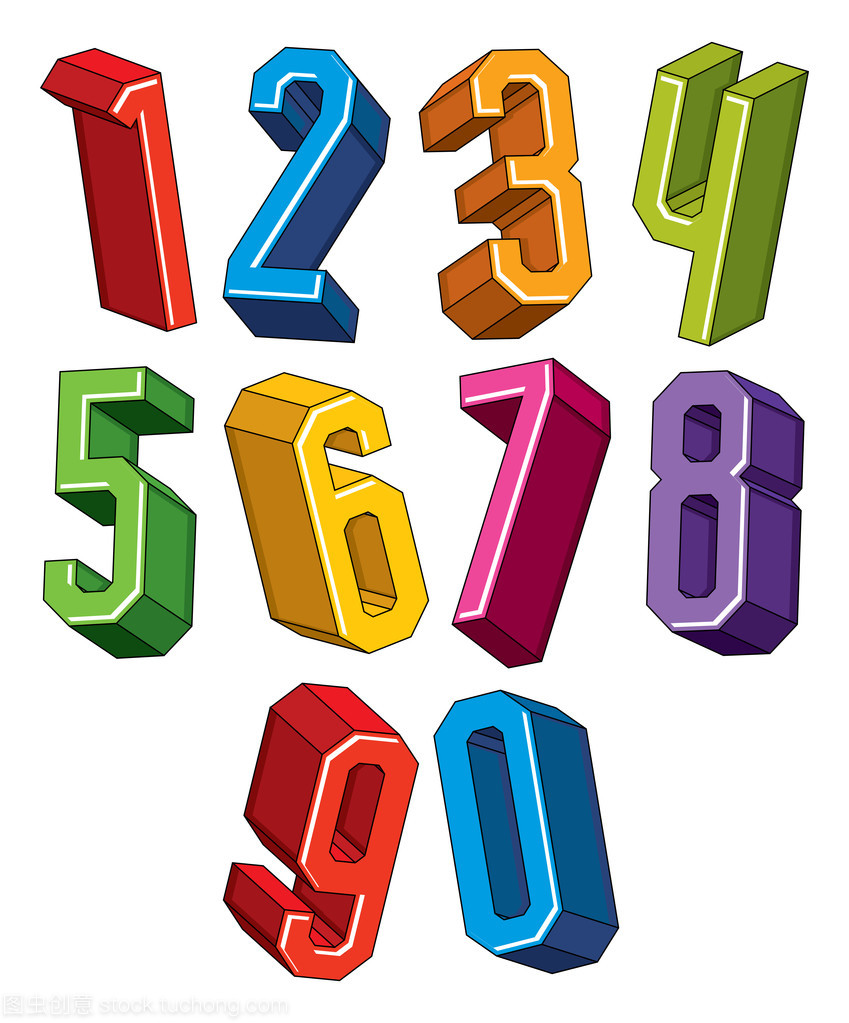 3D几何数字 蓝绿交织的数字广告新风尚